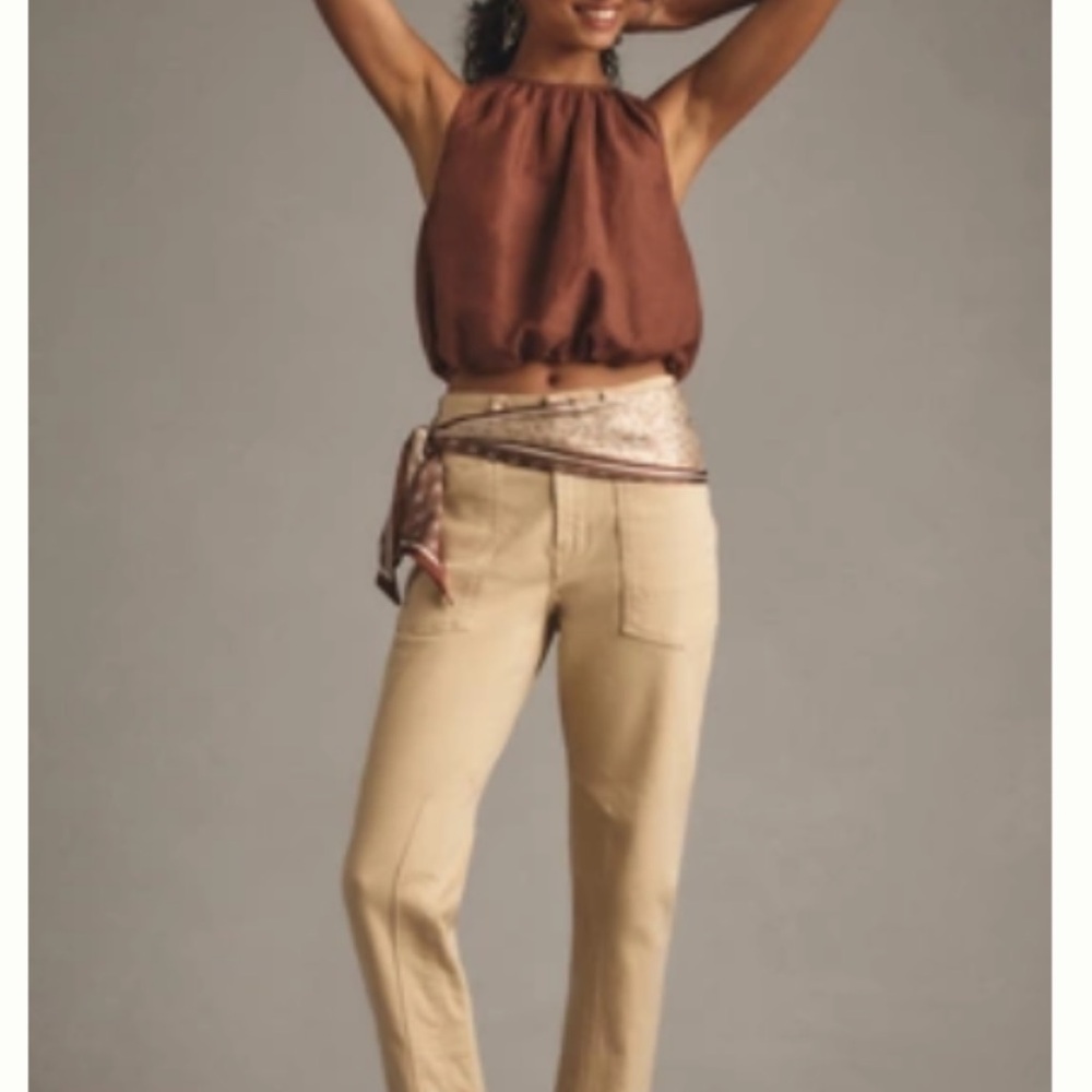 Anthropologie Pilcro The Wanderer Antique Ivory 27 EUC